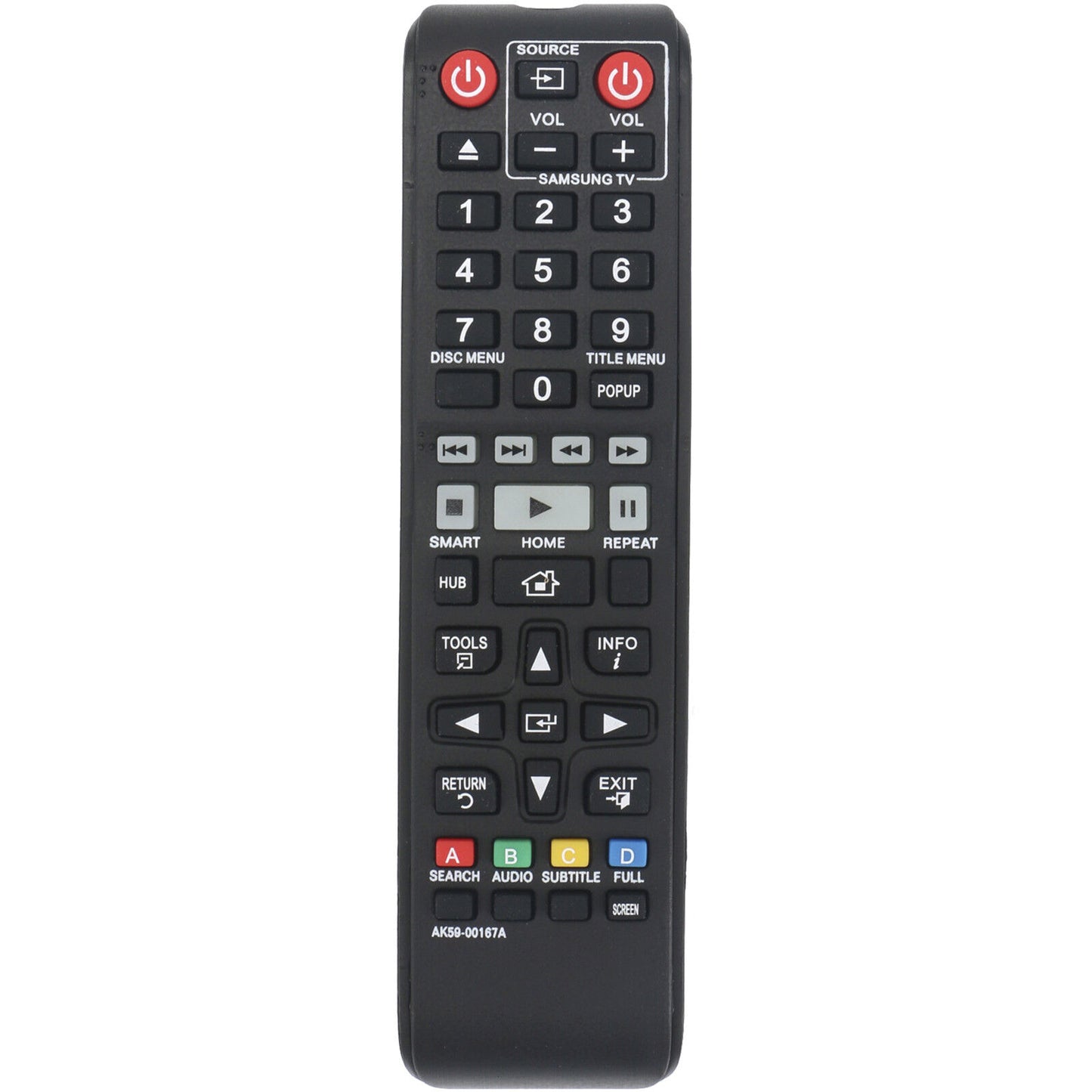 AK59-00167A Remote Control fit for Samsung Blu-ray Disc Player - BD-H6500/XY