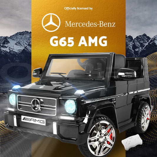 Mercedes-Benz G65 AMG Officially Licensed - Kids Ride On Car Electric Toys Cars Remote Black12V